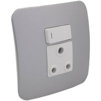 Major Tech Single RSA Socket WT/SV (100mmx100mm) VG21WSV