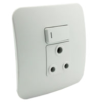 Major Tech Single RSA Socket WT/WT (100mmx50mm) Vertical VG21WTC