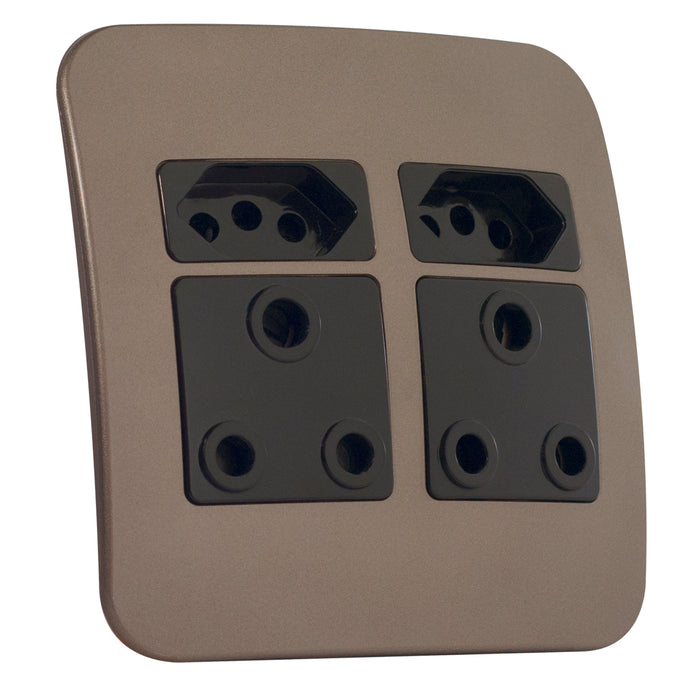 Major Tech Double RSA, Double V-Slim Socket BK/BZ (100mmx100mm) VG24BBZ