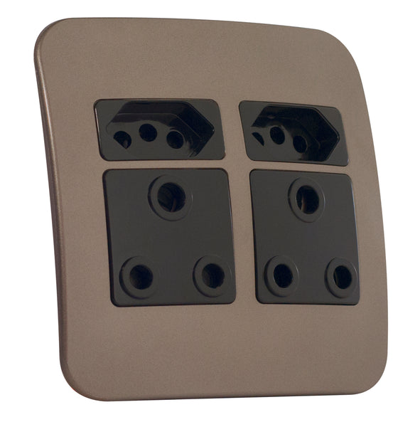 Major Tech Double RSA, Double V-Slim Socket BK/BZ (100mmx100mm) VG24BBZ