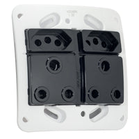 Major Tech Double RSA, Double V-Slim Socket BK/No Cover (100mmx100mm) VG24BK