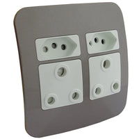 Major Tech Double RSA, Double V-Slim Socket WT/BZ (100mmx100mm) VG24WBZ