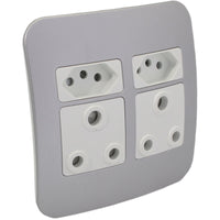 Major Tech Double RSA, Double V-Slim Socket WT/SV (100mmx100mm) VG24WSV