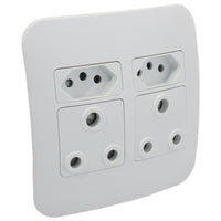 Major Tech Double RSA, Double V-Slim Socket WT/WT (100mmx100mm) VG24WTC