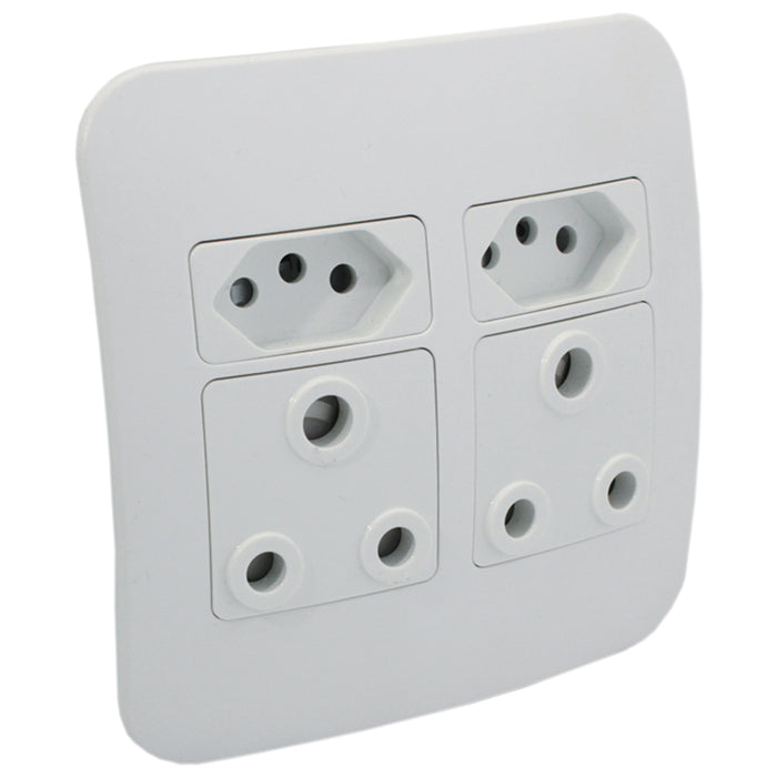 Major Tech Double RSA, Double V-Slim Socket WT/WT (100mmx100mm) VG24WTC