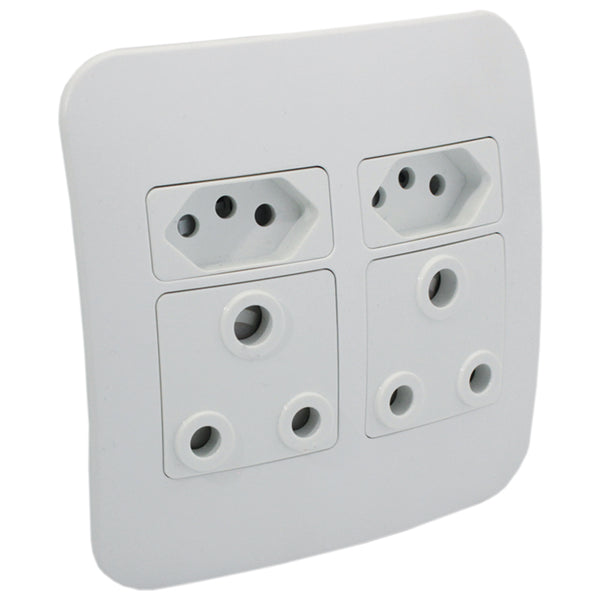 Major Tech Double RSA, Double V-Slim Socket WT/WT (100mmx100mm) VG24WTC