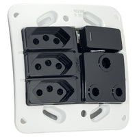 Major Tech Single RSA, Triple V-Slim Socket BK/No Cover (100mmx100mm) VG25BK