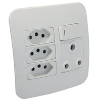 Major Tech Single RSA, Triple V-Slim Socket WT/WT (100mmx100mm) VG25WTC