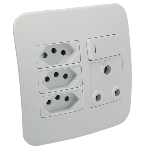Major Tech Single RSA, Triple V-Slim Socket WT/WT (100mmx100mm) VG25WTC