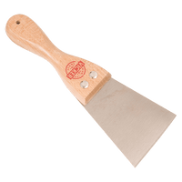 Vicker 75mm Scraper Knife - Stiff Steel Blade, Wooden Handle for Paint and Varnish Removal