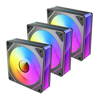 Antec VISION PWM 120mm ARGB Infinity Mirror Case Fan 3 Pack Black-VISION 120 3PK