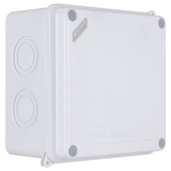 Major Tech IP65 Junction Boxes with Knock Outs (100mm x 100mm x 70mm) | VJ10107G - image 1