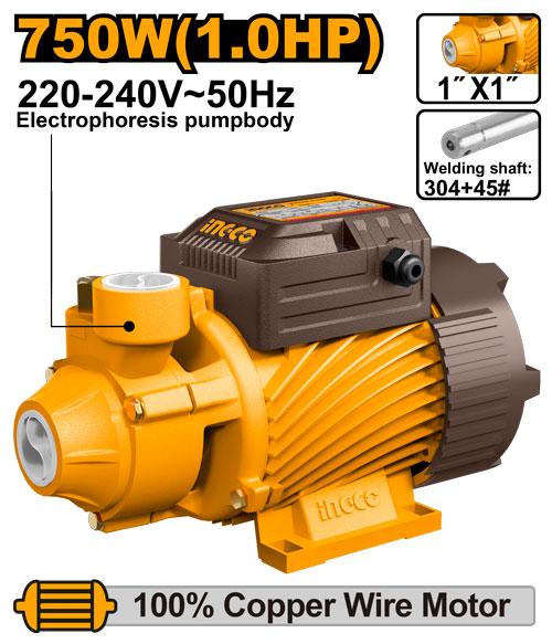 INGCO Water Pump Peripheral 750W VPM75068 - Powerful Water Pump