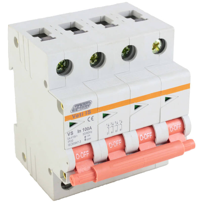 Major Tech 100A Four Pole Isolator | VS4P100 - image 1
