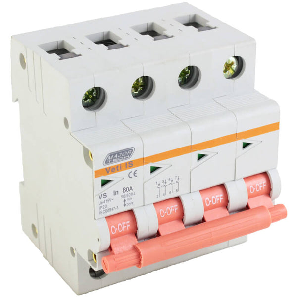 Major Tech 80A Four Pole Isolator | VS4P80 - image 1