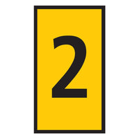 Yellow Marker with Number 2 - WIC0 0.15-0.75MM - Chavda.com