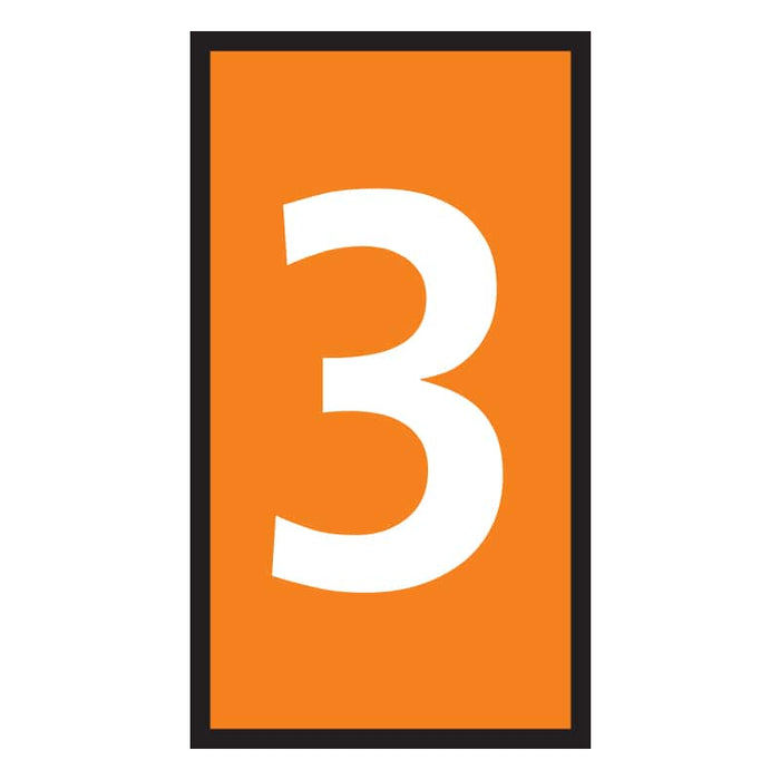 Orange Marker Marked 3 - WIC0 Series: Durable and Vibrant Marker with Number 3 Mark