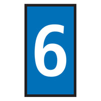Blue Marker Number 6 - WIC0 Label Marker, 0.15-0.75mm Tip