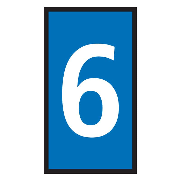 Blue Marker Number 6 - WIC0 Label Marker, 0.15-0.75mm Tip