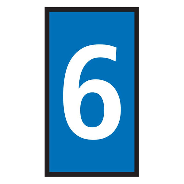 Blue Marker Number 6 - WIC0 Label Marker, 0.15-0.75mm Tip