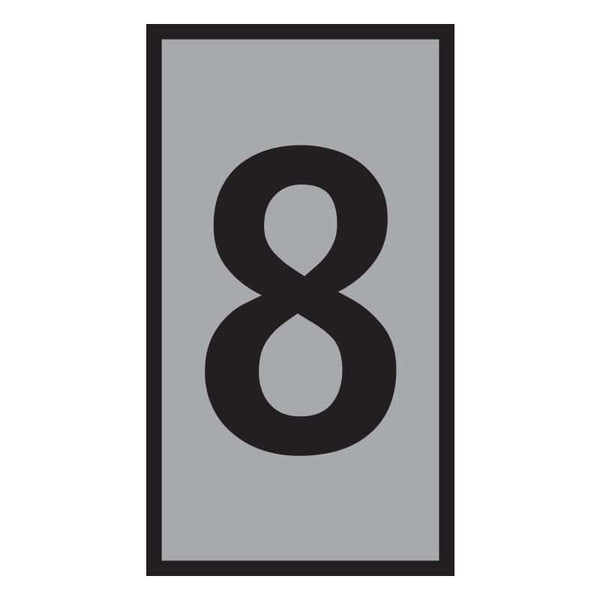 WIC0 Grey Marker Marked with Number 8 | 0.15-0.75mm Cable Wire Marker | Chavda.com