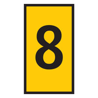Yellow Marker WIC0 0.15-0.75mm Marked 8 - Wire Marking Electrical Panel Terminal Block Wiring