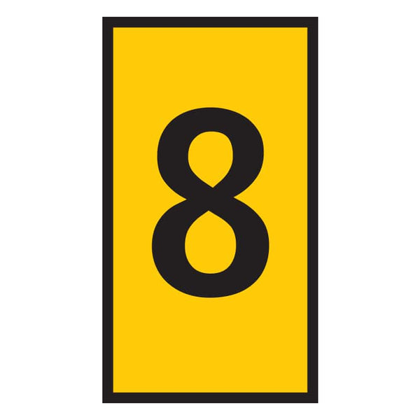 Yellow Marker WIC0 0.15-0.75mm Marked 8 - Wire Marking Electrical Panel Terminal Block Wiring
