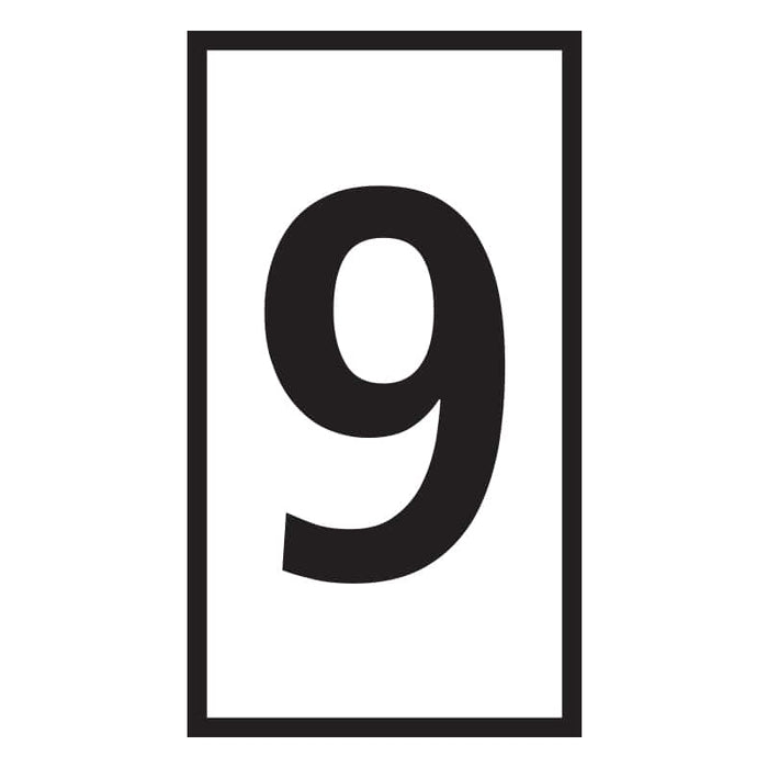 Number 9 Marker - White WIC0 Marker 0.15-0.75mm - Index, Identification, Labelling