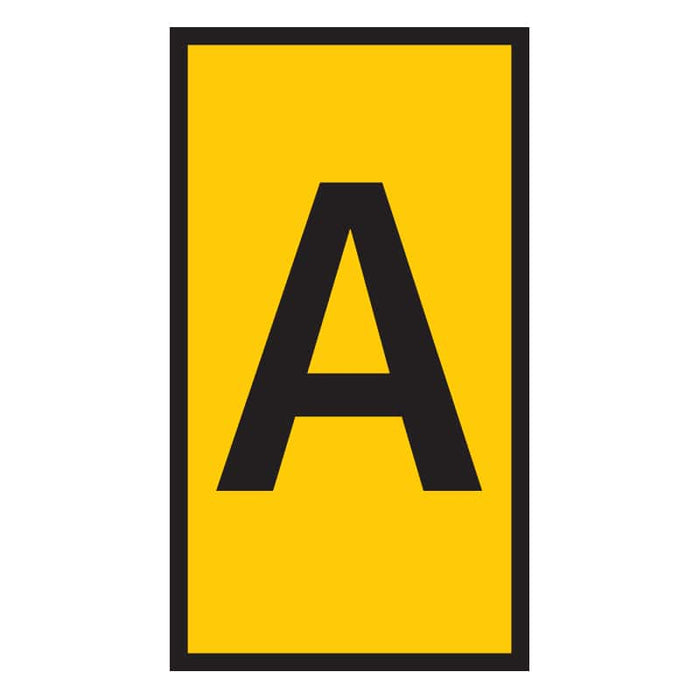 Marker A Yellow - Wire Identification Marking - 0.15-0.75mm Terminal Block Label