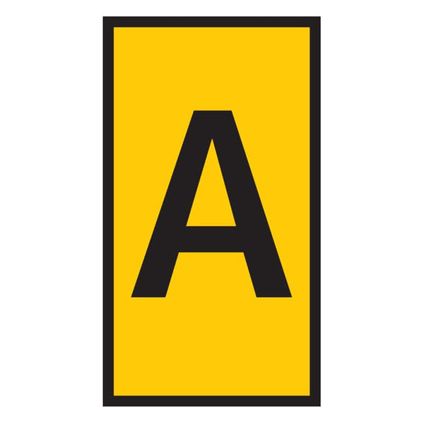 Marker A Yellow - Wire Identification Marking - 0.15-0.75mm Terminal Block Label