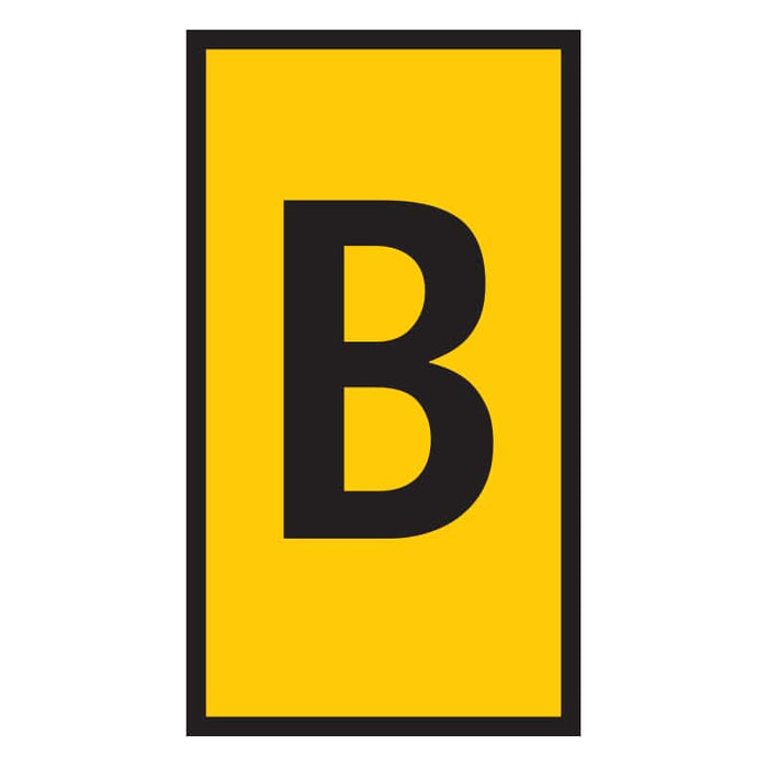 Yellow Marker WIC0 with Black Letter B - Chavda.com