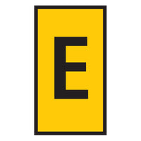 Yellow Wire Marker - Letter E - WIC0 0.15-0.75mm - Electrical Wire Identification