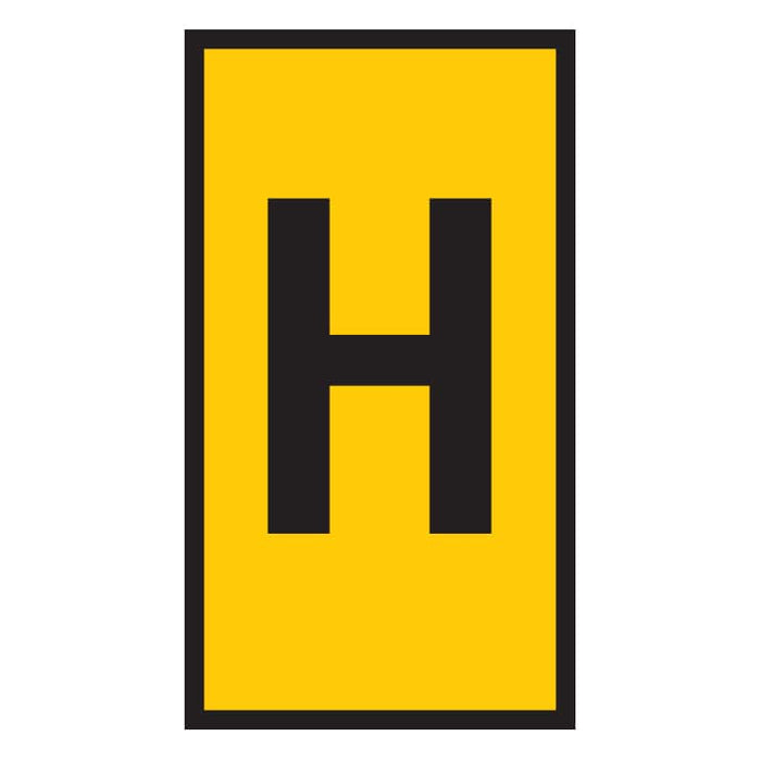 Yellow Helicopter H Marker Sign | WIC0 | 0.15-0.75mm | Chavda.com