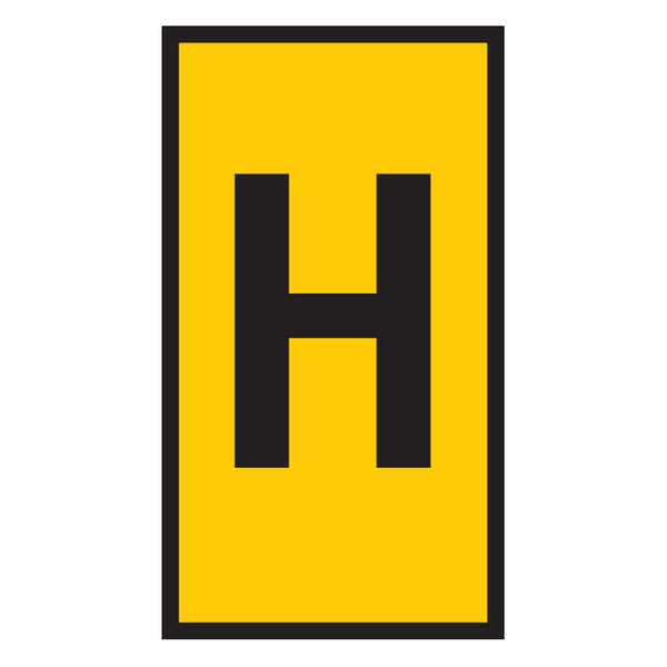 Yellow Helicopter H Marker Sign | WIC0 | 0.15-0.75mm | Chavda.com