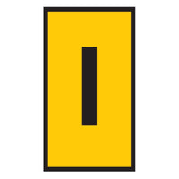 Yellow Floor Marking Letter I - WIC0 Series, Industrial Safety Sign, Chavda.com