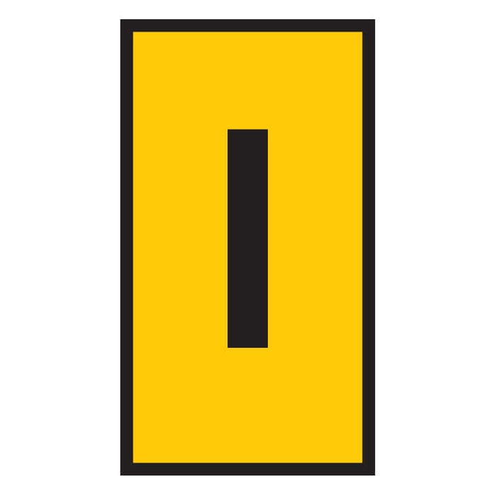 Yellow Floor Marking Letter I - WIC0 Series, Industrial Safety Sign, Chavda.com