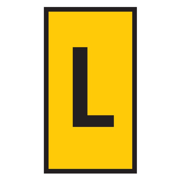 Yellow L Plate - Learner Driver Sign | High Visibility Driving Education Marker for Cars