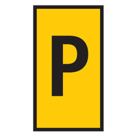 Yellow Parking Sign P | Parking Marker for Parking Area | Road Safety Signage