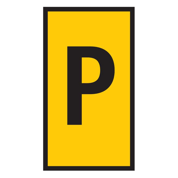 Yellow Parking Sign P | Parking Marker for Parking Area | Road Safety Signage