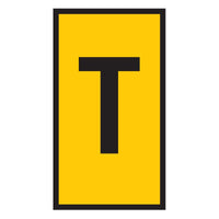 Yellow T Marker: WIC0 0.15-0.75mm - Cable Identification and Labeling Solution