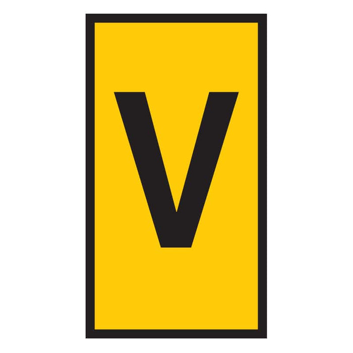 Marker WIC0 0.15-0.75mm Yellow with Black Letter V | chavda.com