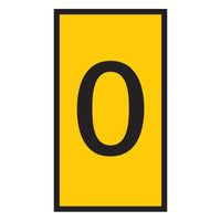 WIC 1 Wire Marker - Yellow Cable ID - Number 0 - 0.5-1.5mm - chavda.com