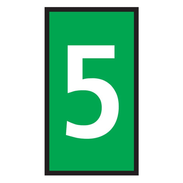 Buy Marker WIC 1 0.5-1.5mm Green Number 5 - Safety Sign, Numbered Marker for identification, Chavda.com