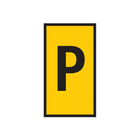 Yellow Parking Marker Sign - WIC 1 0.5-1.5mm Letter P - Safety Signage