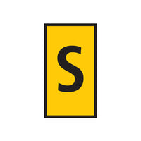 WIC 1 Yellow Cable Marker - S Marked | Wire Identifier