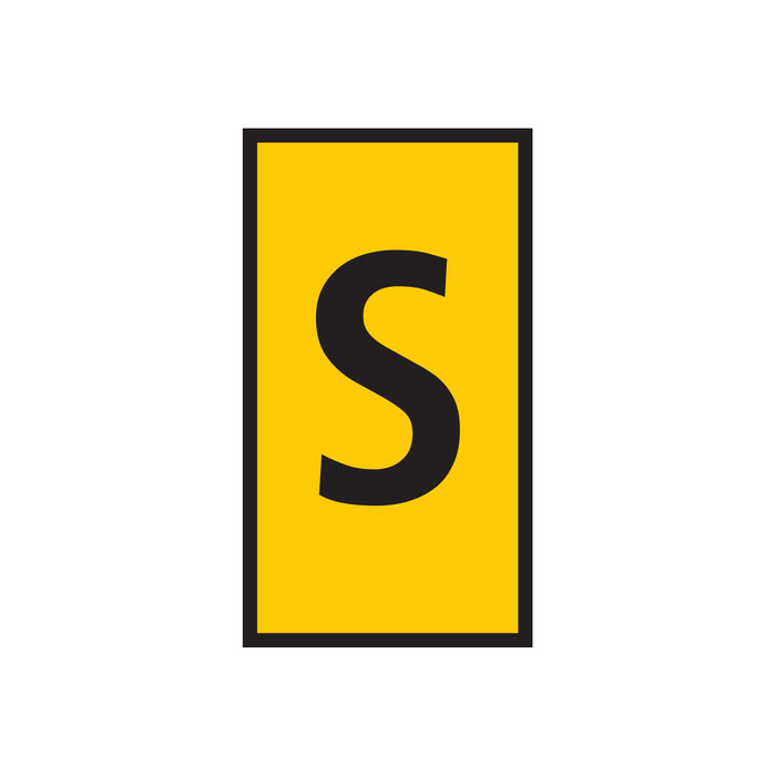 WIC 1 Yellow Cable Marker - S Marked | Wire Identifier