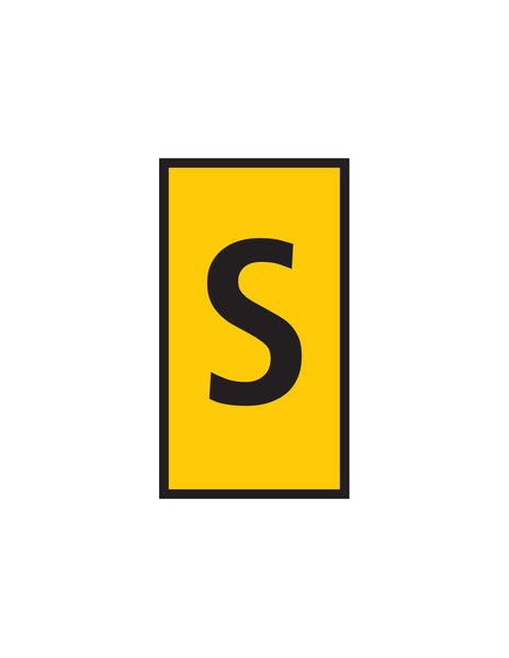 WIC 1 Yellow Cable Marker - S Marked | Wire Identifier