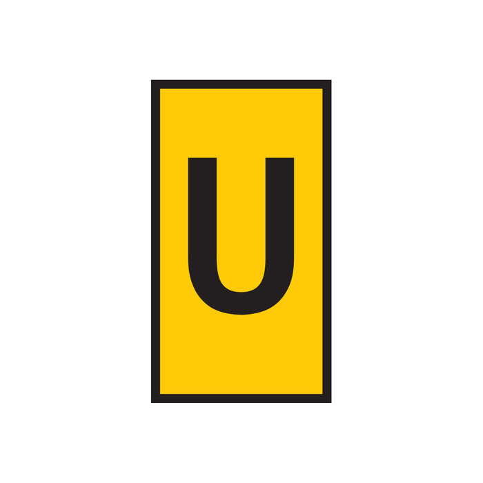 Marker WIC 1 0.5-1.5mm Yellow Marked U | Chavda.com - Electrical Component Identifier