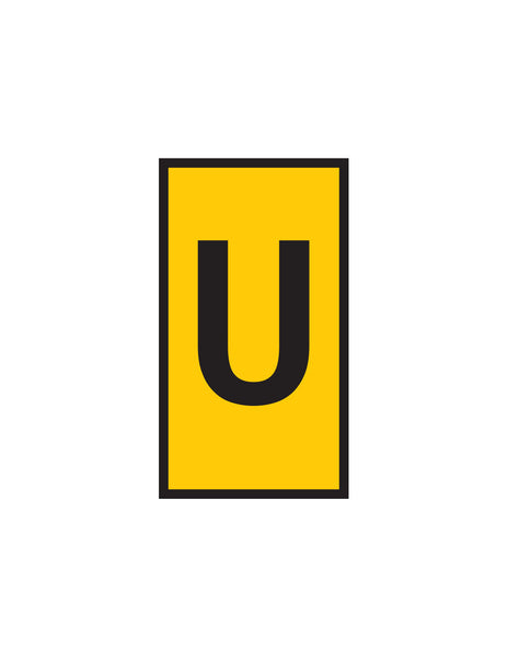 Marker WIC 1 0.5-1.5mm Yellow Marked U | Chavda.com - Electrical Component Identifier