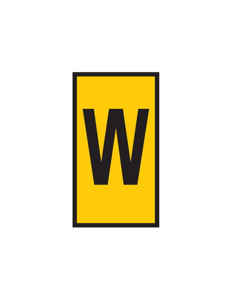 Marker WIC 1 0.5-1.5mm Yellow Marked W from Chavda.com. Identification Marker.